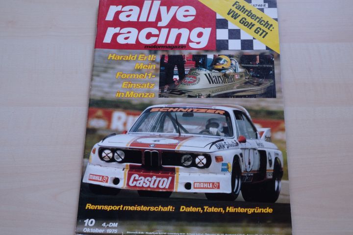 Deckblatt Rallye Racing (10/1975)